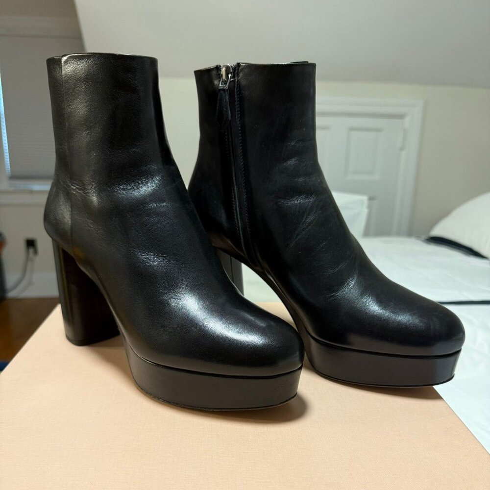 Miu Miu leather ankle boots